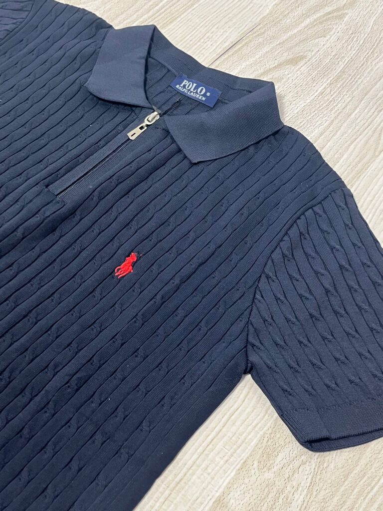 Polo Ralph Lauren Pull à Quart de Zip Torsadé